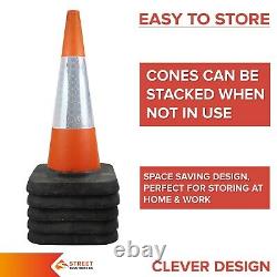 750mm Heavy Duty Large Traffic Cones Self Weighted 1 Piece Design