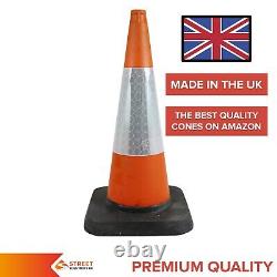 750mm Heavy Duty Large Traffic Cones Self Weighted 1 Piece Design