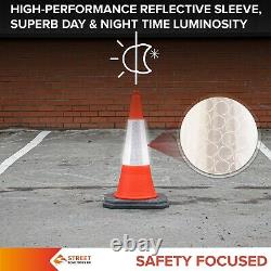 750mm Road Traffic Cone 2-Piece Design Heavy Duty Safety Street Cone Orange
