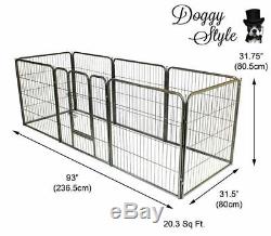 8 Piece Heavy Duty Puppy Dog Play Pen Enclosure Welping Playpen Cage DS-HD01M