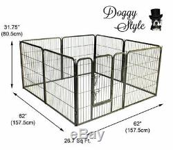8 Piece Heavy Duty Puppy Dog Play Pen Enclosure Welping Playpen Cage DS-HD01M