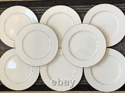 8 x New Harrods Knightsbridge Exclusive Platinum Lines Dinner Steak Plates 12