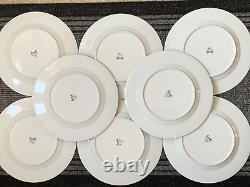 8 x New Harrods Knightsbridge Exclusive Platinum Lines Dinner Steak Plates 12