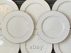 8 x New Harrods Knightsbridge Exclusive Platinum Lines Dinner Steak Plates 12