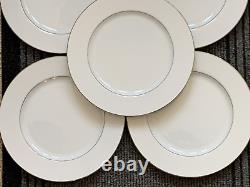 8 x New Harrods Knightsbridge Exclusive Platinum Lines Dinner Steak Plates 12