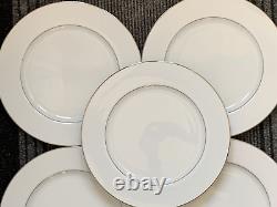 8 x New Harrods Knightsbridge Exclusive Platinum Lines Dinner Steak Plates 12