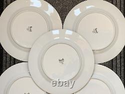 8 x New Harrods Knightsbridge Exclusive Platinum Lines Dinner Steak Plates 12