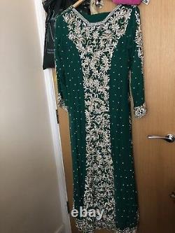 ASIAN long party/Wedding dress Heavy Embroidery Brand new show pieces