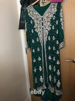 ASIAN long party/Wedding dress Heavy Embroidery Brand new show pieces