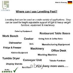 Adjustable Levelling Feet M8/M10 Machine/Furniture Foot Heavy Duty