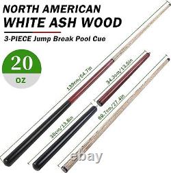 Aklot Pool Cue, Heavy Hitter Jump Break Cue 20oz/23-25oz 1 Piece Pool Stick 14mm