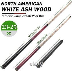 Aklot Pool Cue, Heavy Hitter Jump Break Cue 20oz/23-25oz 1 Piece Pool Stick 14mm