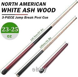 Aklot Pool Cue, Heavy Hitter Jump Break Cue 20oz/23-25oz 1 Piece Pool Stick 14mm