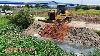 Amazing Power Bulldozer Starts Pushing New Project Landfill With Dump Trucks