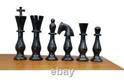 Artistic Handcrafted Heavy Quad Weighted Royal Brass Metal Chess Pieces TAJCHESS