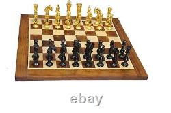 Artistic Handcrafted Heavy Quad Weighted Royal Brass Metal Chess Pieces TAJCHESS