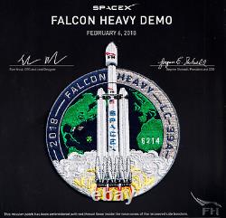 Authentic SPACEX FALCON HEAVY DEMO EMPLOYEE NUMBERED PATCH With FLOWN THREAD-MINT