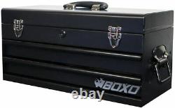 BOXO USA Heavy Duty 113 Piece Metric Tool Set with 2 Drawer Hand Carry Tool Box