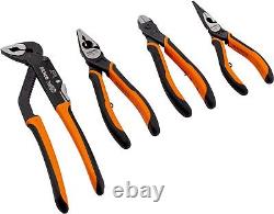 Bahco 4 Piece Plier Set 9897, Alloy Steel, Ergonomic Grip Suitable for Cutting