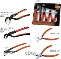 Bahco 4 Piece Plier Set 9897, Alloy Steel, Ergonomic Grip Suitable for Cutting