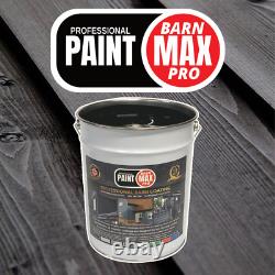 BarnMaxPro Professional Barn Paint, Oil & Acrylic Based 10L 20L Black Barn Paint