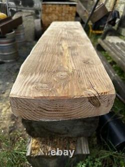 Beautiful Heavy Rustic Old Mantle Piece Timber Beam Handmade Unique