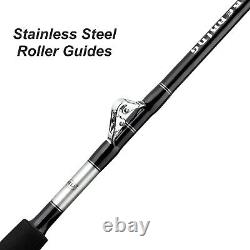 Bent Butt Game Fishing Rod 2 Piece 6'5 80-130lb Trolling Rod Saltwater Boat Rods