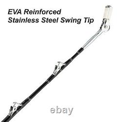 Bent Butt Swivel Tip Fishing Rod 2 Piece 6'5 80-130lb Trolling Rod Offshore Rod