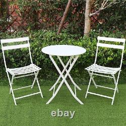 Bistro Table and Chairs set, Heavy-duty 3 Pieces Bistro set, Patio