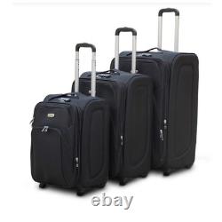 Blue Set 3 Pieces High Quality Heavy Duty Durable Oxford Material Luggage