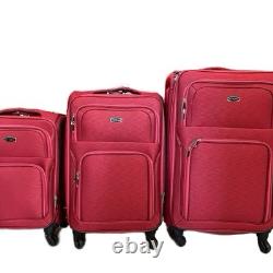 Blue Set 3 Pieces High Quality Heavy Duty Durable Oxford Material Luggage