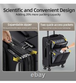 Blue Set 3 Pieces High Quality Heavy Duty Durable Oxford Material Luggage