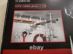 Brand New Parkside 12 Piece Hook Set Bikes Garden Tools Heavy duty upto 40kg 7