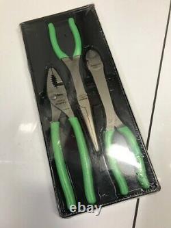 Brand New Snap On Snap-On 3 Piece Heavy Duty Plier Set PL330ACFG Green