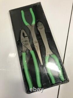Brand New Snap On Snap-On 3 Piece Heavy Duty Plier Set PL330ACFG Green