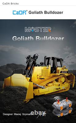 CaDA Master Goliath Heavy Bulldozer RC Control 116 2826 Piece Kit C61056W