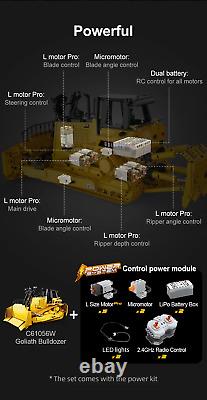 CaDA Master Goliath Heavy Bulldozer RC Control 116 2826 Piece Kit C61056W