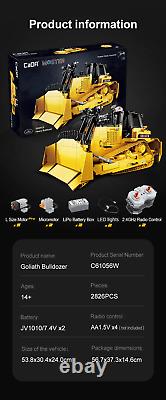 CaDA Master Goliath Heavy Bulldozer RC Control 116 2826 Piece Kit C61056W