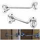 Cabin Hook And Eye Latch Lock Shed Gate Door Catch Silent Holder Stainless Steel