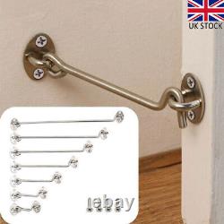 Cabin Hook And Eye Latch Lock Shed Gate Door Catch Silent Holder Stainless Steel