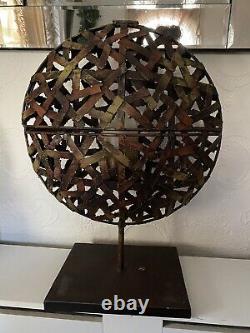 Candle Holder XL Statement Piece Sculpture Heavy Metal (See Pics) Unusual Decor