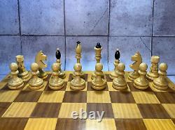 Chess set Chess vintage Wood chess set Chess pieces Heavy new chess Czech chess