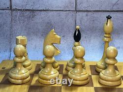 Chess set Chess vintage Wood chess set Chess pieces Heavy new chess Czech chess