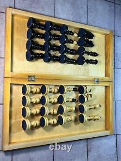 Chess set Chess vintage Wood chess set Chess pieces Heavy new chess Czech chess