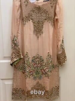Chiffon Heavy Formal Three Piece Embroidered Suit