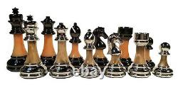 Classic Staunton Acrylic Metal Heavy Chess Pieces 3 1/2 inch King