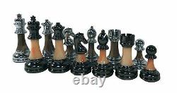 Classic Staunton Acrylic Metal Heavy Chess Pieces 3 1/2 inch King