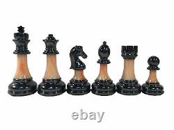 Classic Staunton Acrylic Metal Heavy Chess Pieces 3 1/2 inch King