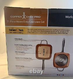 Copper Chef Pro 7 Piece Heavy Duty Cookware Set Brand New Kitchen Set