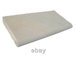 Copping Stones Mint Sandstone Bullnose Steps Riven Paving Slabs 600X350X50MM